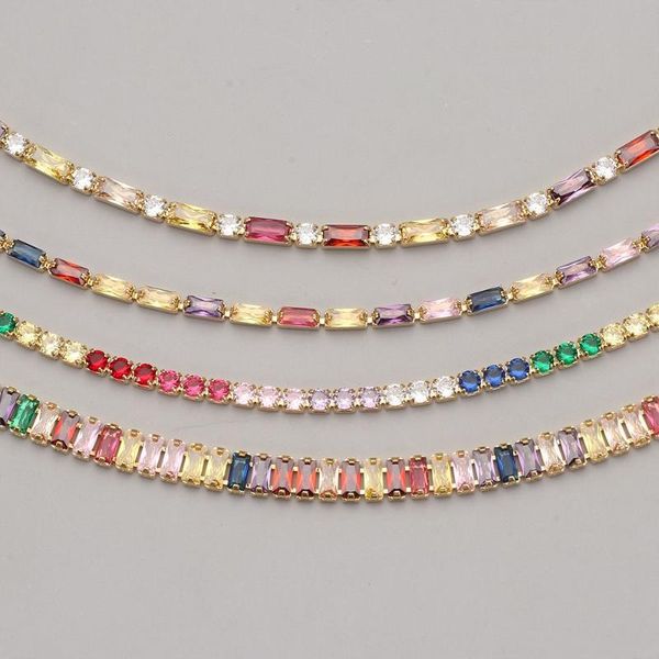 

chains fashion inlaid rhinestone luxury shiny ncecklace link chain bracelet hip hop, Silver