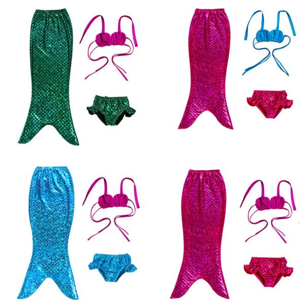 

the bikini children swimsuit mermaid tail girl bikini, White;black