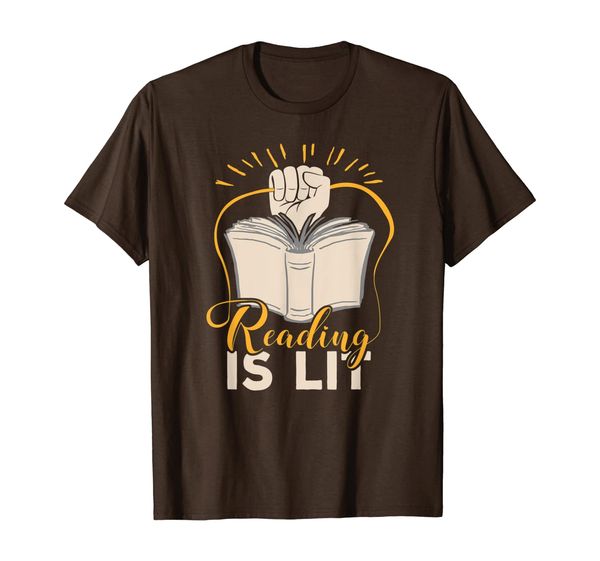

Reading is Lit Literacy print Book Lover Tee T-Shirt, Mainly pictures