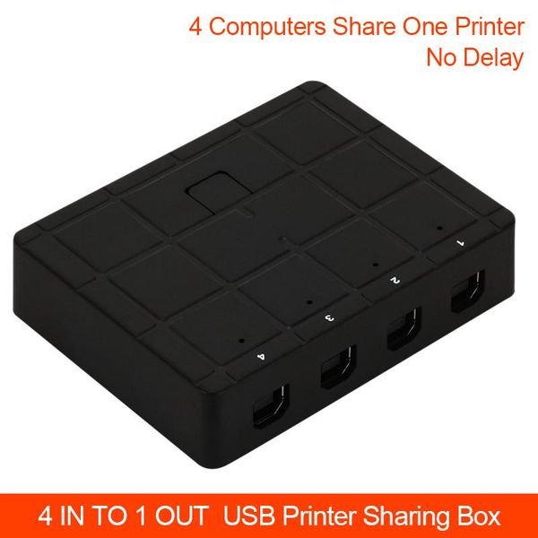 

audio cables & connectors usb 2.0 sharing switch adapter box 4 port to 1 switcher hub for printer scanner mouse keyboard