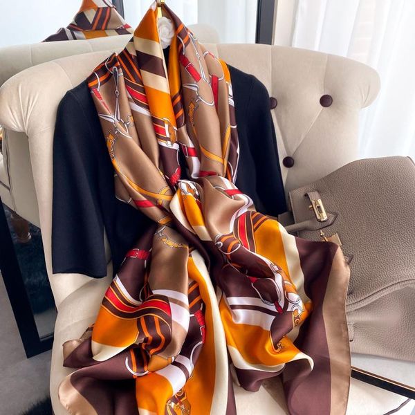 

scarves women silk scarf simple patchwork female bandana long shawls summer beach stoles headscarf hijabs foulard, Blue;gray