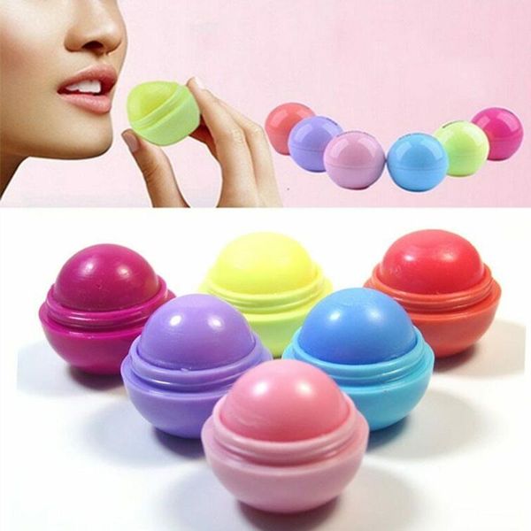 

lip balm 6 colors natural plant organic round gross fruit sphere balllipgloss female lips care beauty cosmetic