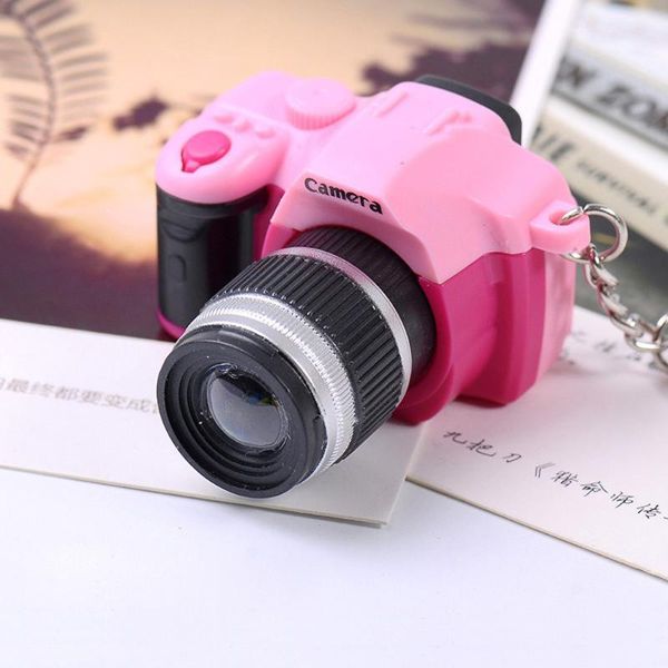 

keychains ly cute mini toy camera charm keychain with flash light&sound bag car pendant gift keyring jewelry accessories, Silver