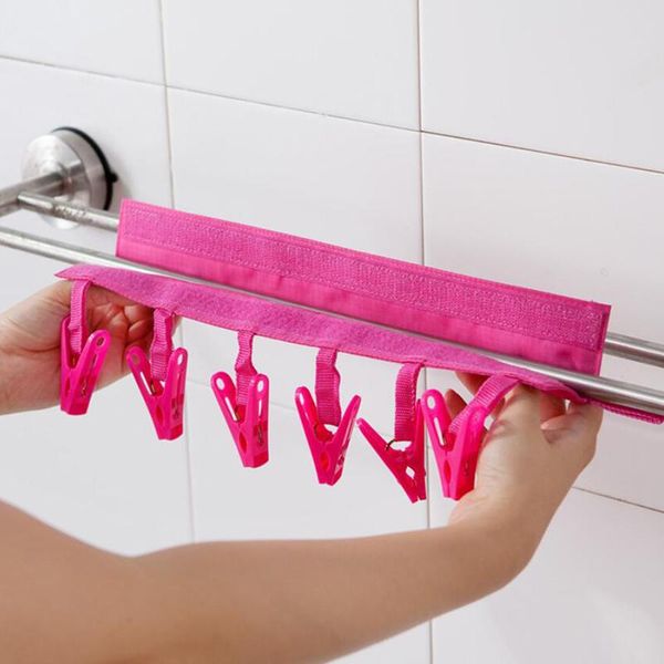 

hangers & racks bathroom socks cloth hanger travel portable folding clothes drying clips multifunctional rack clip