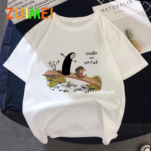 

totoro studio ghibli harajuku men kawaii funny cartoon cute anime tee female clothes, White;black