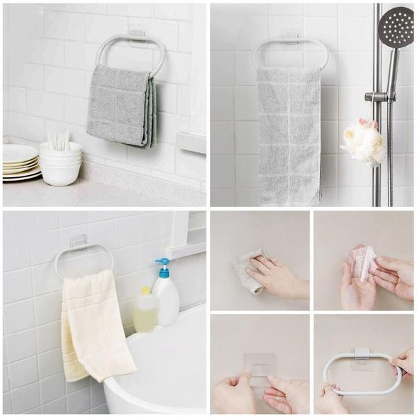 

towel racks strong el home sticker hand holder ring bathroom towels rack