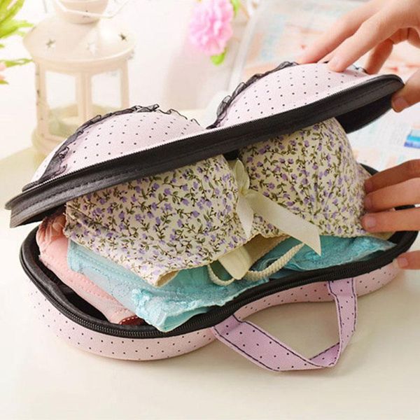 

storage boxes & bins portable travel underwear bra box lingerie protect holder women's mesh home organizer accessories