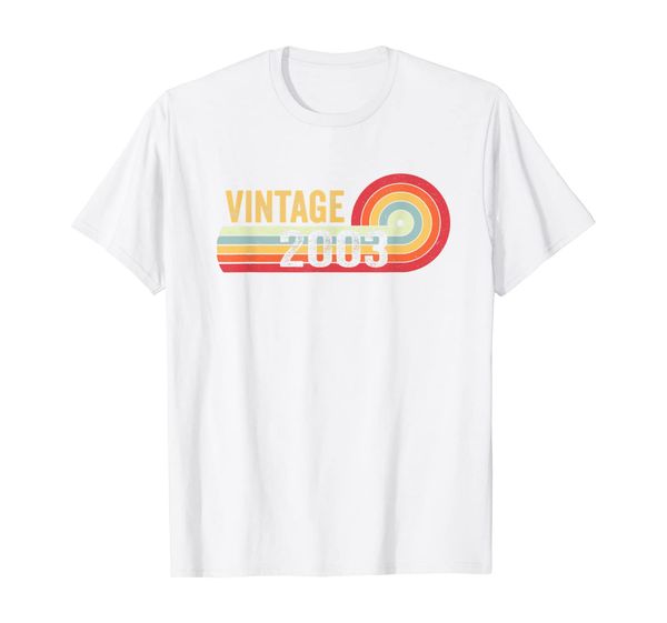 

16th birthday gift - vintage 2003 t-shirt classic women men t-shirt, White;black