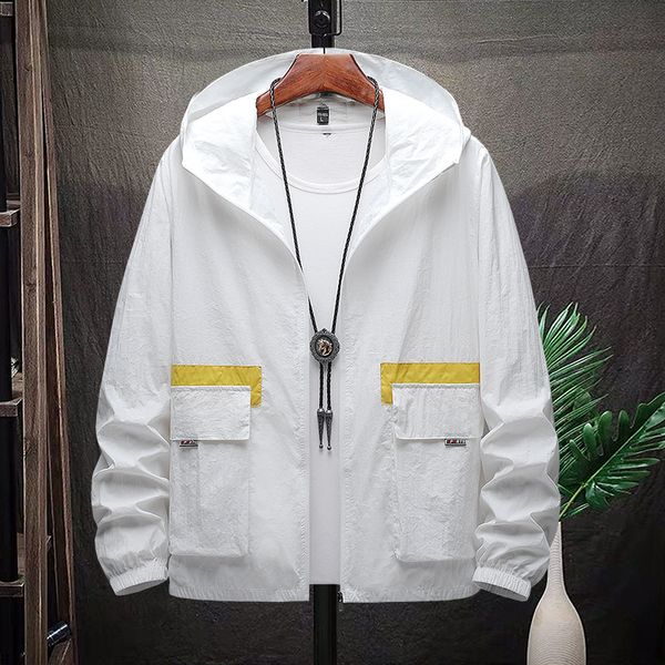 

men's sunscreen 2021 summer fashion brand breathable anti ultraviolet jacket korean leisure sports, Black;brown