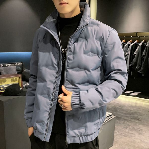

down jacket men's 2020 winter fashion coat white down warm lightweight, Black