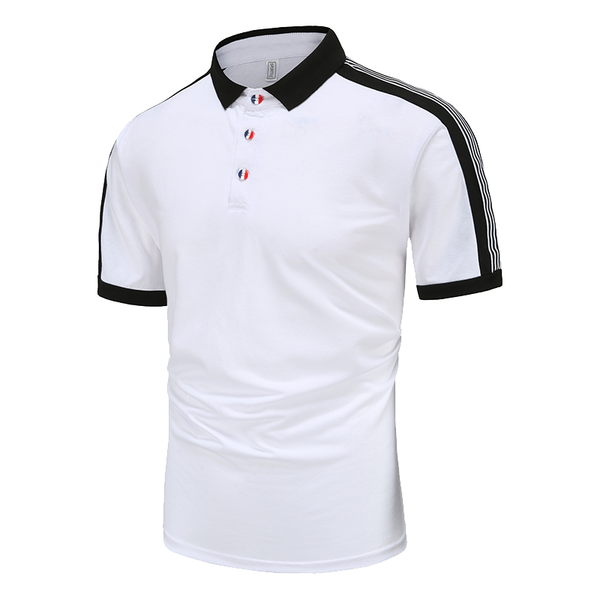 

men's polos summer mens homme shirts with short sleeve turn down collar casual fashions men clothing, White;black
