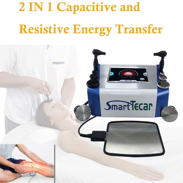 Tragbare Gesundheitsgeräte Zwei Handstücke Monopol Monopolar Smart Tecar Maschine Tekar Physiotherapie zur Linderung von Knieschmerzen Elektrische Massagegeräte