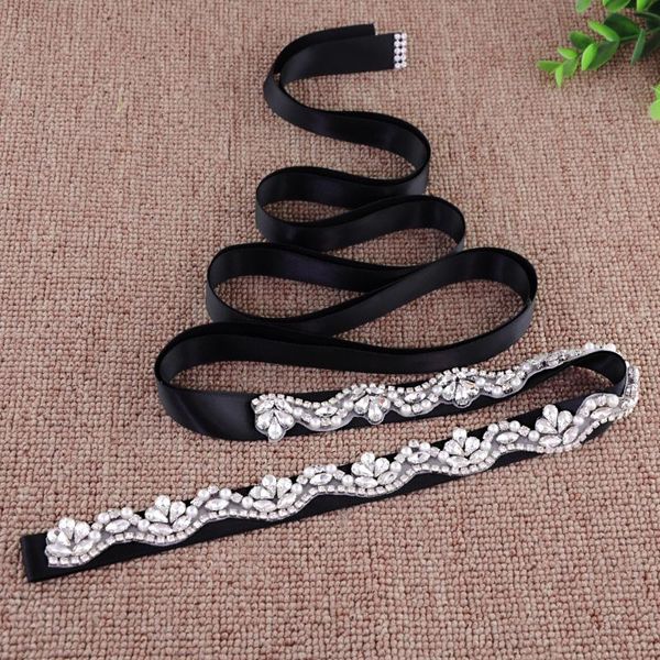 

wedding sashes trixy s421-s silver dress belts for women rhinestone belt formal waist bridal sash jewelry, White