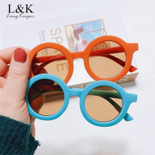 

sunglasses longkeeper fashion retro round kids children boys girls cute colorful sun glasses outdoor baby shades eyewear gafas, Blue