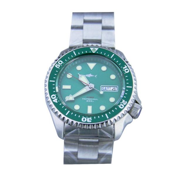 

wristwatches ad30 sharkey nh36movement mens skx007 automatic vintage dive diver watch, Slivery;brown