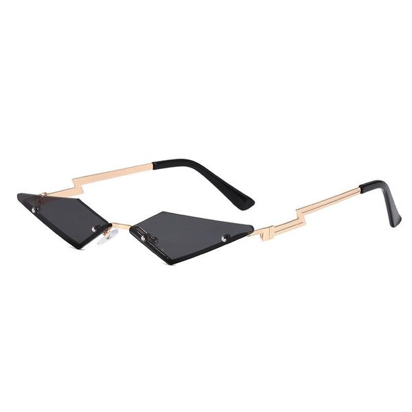 

sunglasses uv400 travel street po triangle glasses random cat eye designer colour for female oculos, White;black