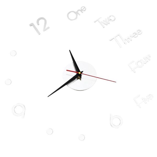 

wall clocks 1 set of clock modern diy mirror sticker home decor
