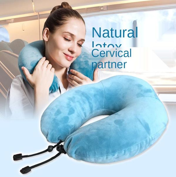 

pillow thailand natural latex neck u-shaped nap travel cervical airplane