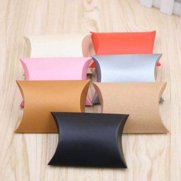 

pillow candy box kraft paper color jewelry gift