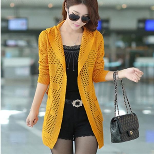 

women's jackets 2021 summer white coat women lace cardigan hooded korean plus size long sleeve shawl sunscreen outerwear loose, Black;brown