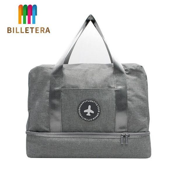 

duffel bags billetera travel waterproof bag multifunction large capacity suitcase dry wet separation storage portable plane use handbag