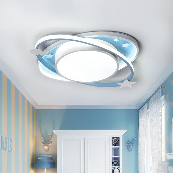 

children's room lamp boy girl simple bedroom warm and romantic princess five-pointed star ceiling study fans