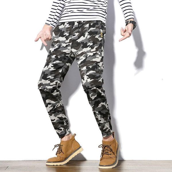 

men's pants men harem loose camouflage casual elastic waist male trousers streetwear legible, Black