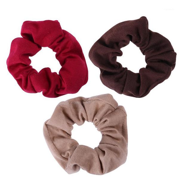 

hair clips & barrettes korean web celebrity three colors optional simple fashion pure color satin rope fabric art circle, Golden;silver