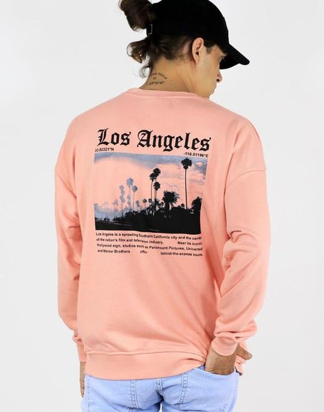 

men's hoodies & sweatshirts los angeles oversize black sweatshirt