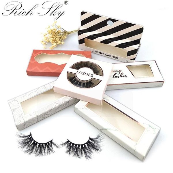 

rich sky 3 d mink lashes with card paper packaging box1