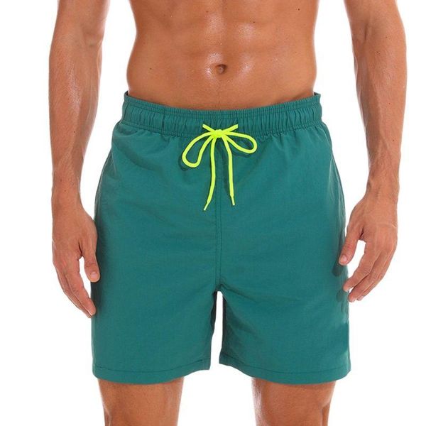 

men's swimwear swimming trunks men beach 2021 plus size solid quick dry shorts gay boxer surf board wear 16 colors