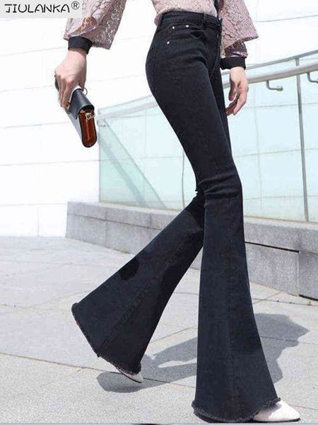 

women's jeans woman high waist flared jeans pants pants for women jean clothing undefined woman trousers clothing 211129, Blue