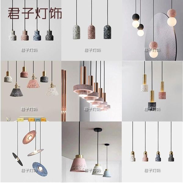 

table lamps designer nordic minimalist terrazzo chandelier clothing store bar window restaurant bedroom bedside small