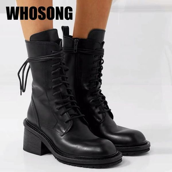 

boots spring women shoes ladies heels girls woman rome mid calf female black brand footware crystal botas