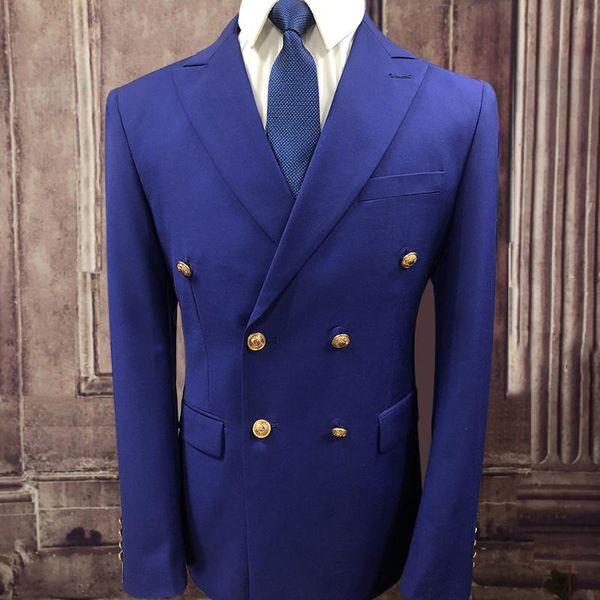 

men's suits & blazers 2022 suit men double breasted dress gold button groom wedding tuxedos costume homme slim fit royal trajes de homb, White;black