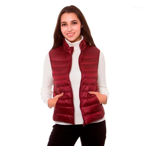 

women's down & parkas [aiweier] women lightweight jackets vest autumn winter jacket zipper slim coats for female garments clothing1, Black