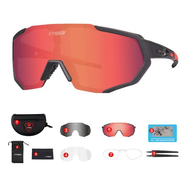 

outdoor eyewear cycling sun glasses bicycle goggles men polarized women sports with 3 lens mountain bike sunglasses wom