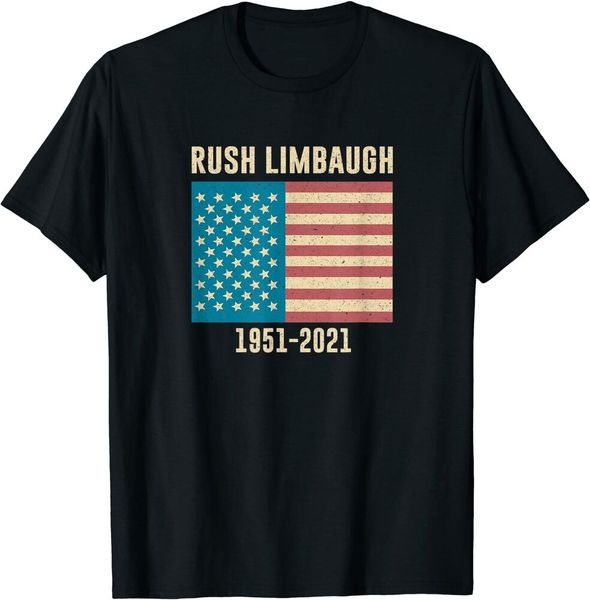 

rush limbaugh conservative patriot, 1951 - 2021 t-shirt size s-5xl, White;black
