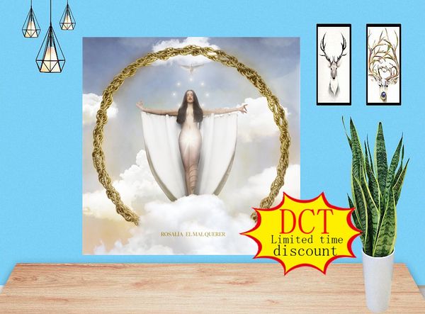 

rosalÃ­a el mal querer album poster music cover silk art print