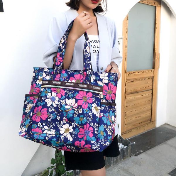 

evening bags canvas shoulder bag women handbags large capacity shopping multifunction travel fashion printing tote lady purse