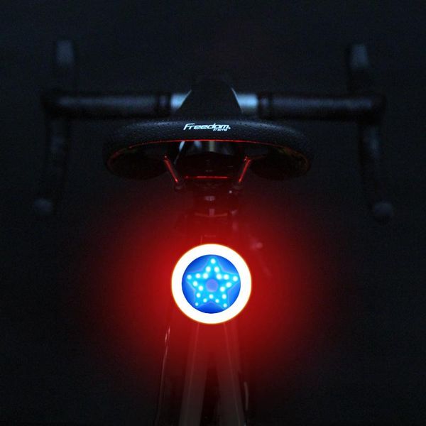 

bicycle led tail light safety warning night mountain bike rear lamp usb charging creative taill lights