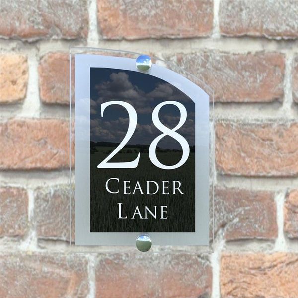 

other door hardware 200x140mm erected silver back panel personalised classic house number sign apartment garden decoration