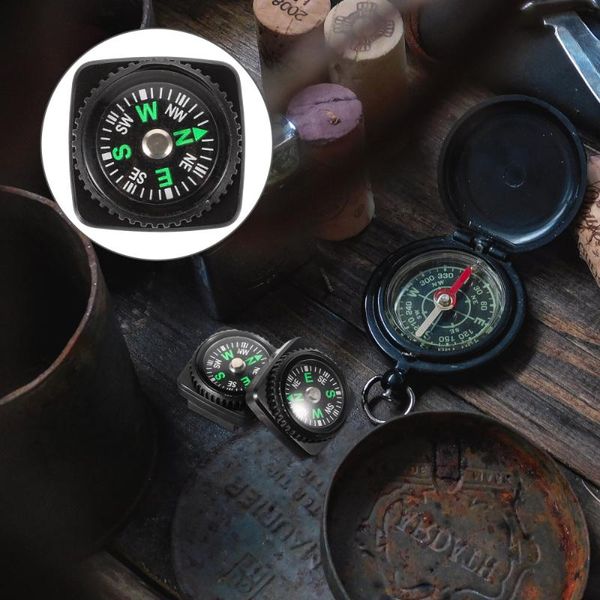 

outdoor gadgets 20pcs mini compass portable button wrist for watch band bracelet