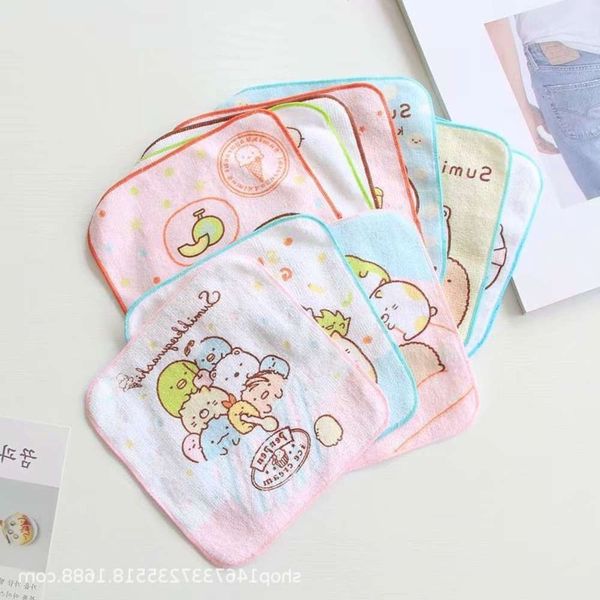 

handkerchief cute cartoon outside single animal corner biological printing towel small handkerchief, White