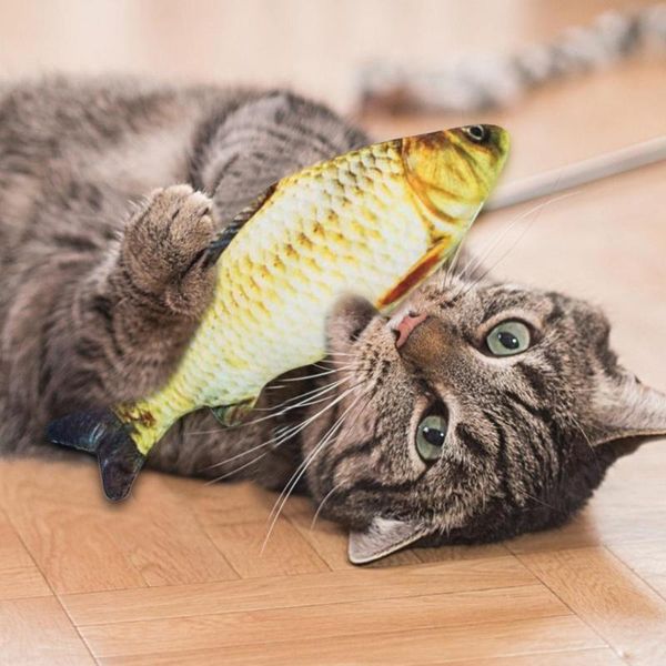 

cat toys durable classic delicate texture 2pcs simulation carp stuffed fish plush catnip pillow supply xmas gift