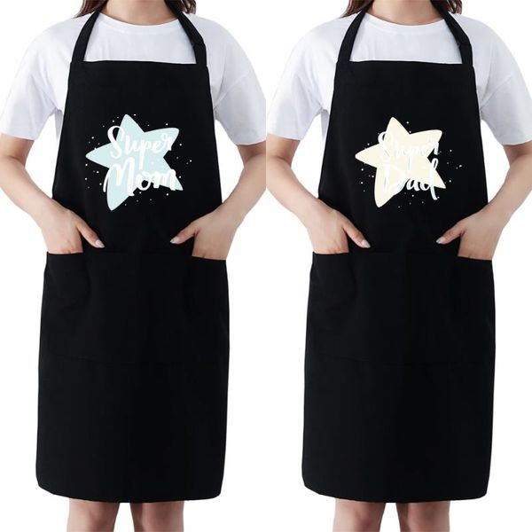 

aprons super mon dad funny chef kitchen cooking apron with three pockets graphic bbq baking for men women gift