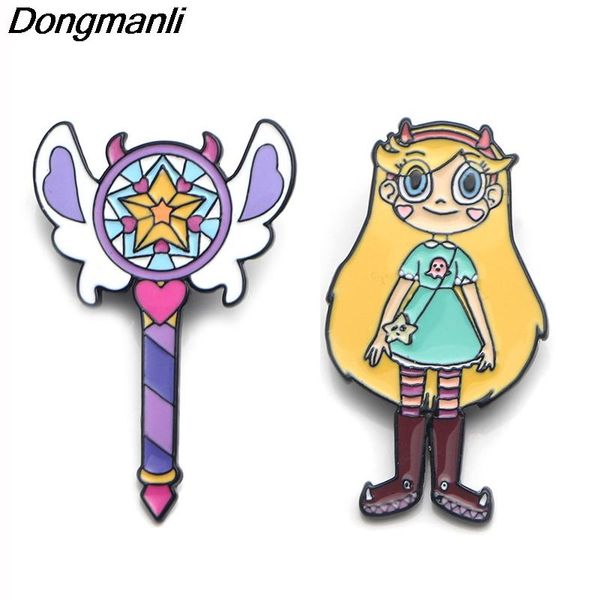 

pins, brooches lt246 anime princess jewelry pins for backpacks lapel enamel and woman bags badge friend kids gifts, Gray