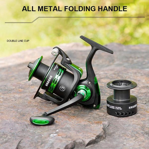 

high-speed double spool rotating fishing reel metal left and right hand spinning wheel baitcasting reels