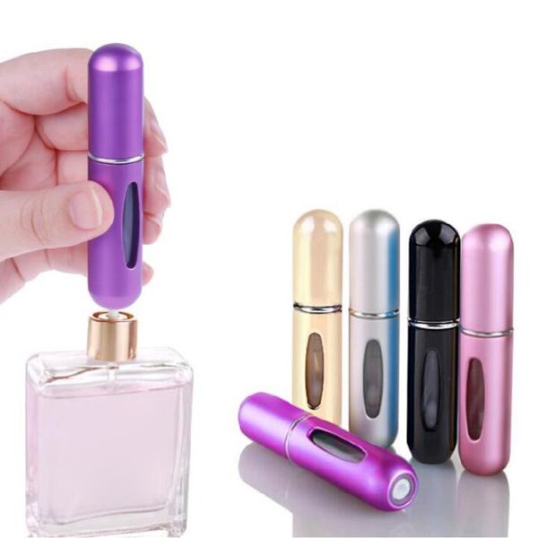 

5ml refillable perfume spray bottle aluminum spray atomizer portable travel cosmetic container perfume bottles