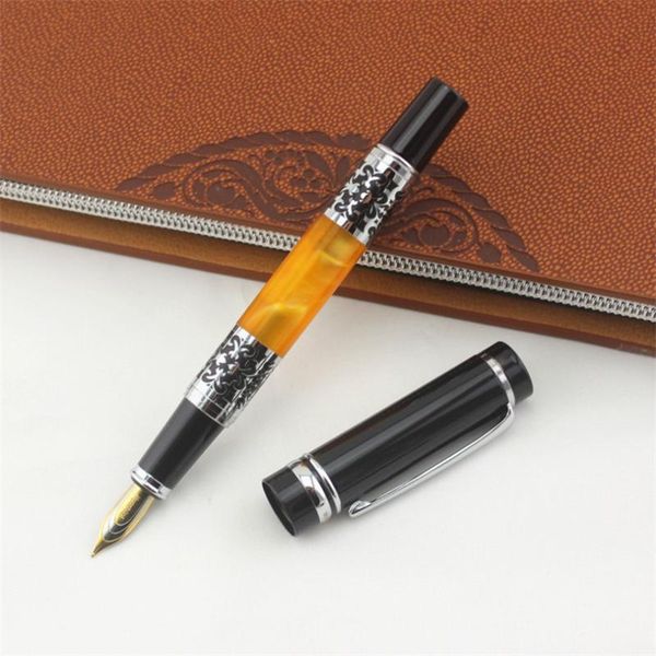 

luxury orange material jade acrylic business office school student fountain pens